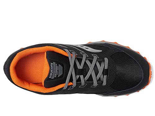 Saucony Cohesion Tr14 Lace to Toe Sneaker, Black/Orange, 4 US Unisex Big Kid