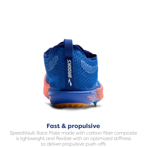 Brooks Unisex Hyperion Elite LD, Long Distance Track Running Shoe, Men & Women - Cobalt/Pink Clay/Orange - 8 Medium