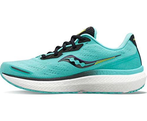Saucony Women's Triumph 19 Running Shoe, Cool Mint/Acid, 6