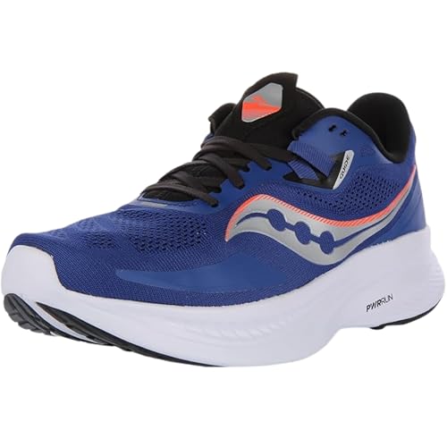 Saucony Men's Guide 15 Sneaker, Sapphire/Black, 12