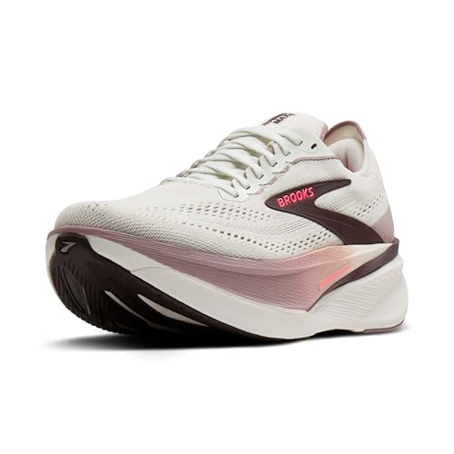 Brooks Women’s Hyperion Max 4 Neutral Running Shoe - Coconut/Raisin/Pink - 7 Medium