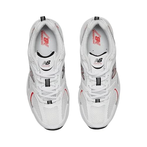New Balance Unisex 530 Sneaker, Red/White, 6.5 Men 8 Women