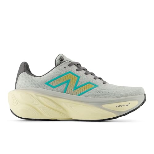 New Balance Men's Fresh Foam X More V5 Running Shoe, Brighton Grey/Calcium/Cyber Jade, 7 M