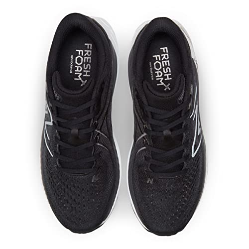 New Balance Men's Fresh Foam 860 V13 Running Shoe, Black/White, 10.5 Medium