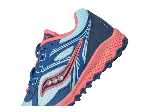 Saucony Unisex Cohesion TR14 LTT Trail Running Shoe (Little Kid/Big Kid) Aqua/Coral 3 Little Kid Medium