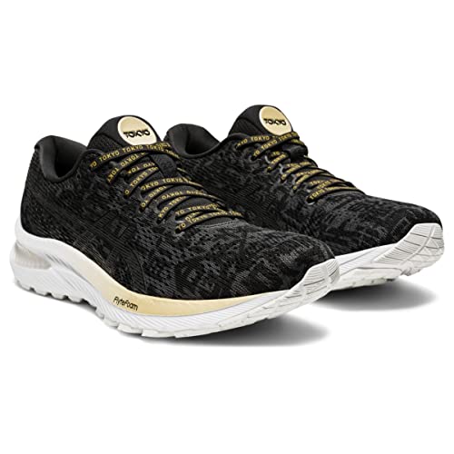ASICS Women's Gel-Cumulus 22 Running Shoes, 10, Black/Graphite Grey
