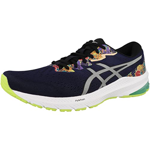 ASICS GT 2000 10 Road Running Shoes for Man Black White UK, Lime Zest Lite Show, 8.5 US