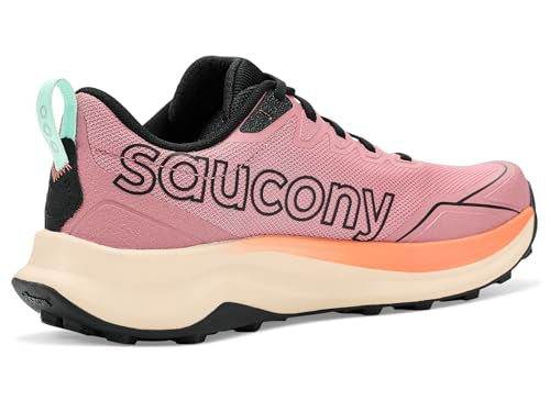 Saucony Women's Peregrine 16 Sneaker, Mauve/Salmon, 9