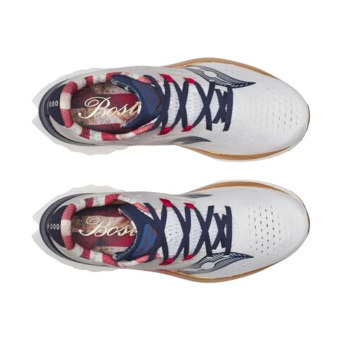 Saucony Men's Endorphin Speed 4 Sneaker, White/Navy, 15