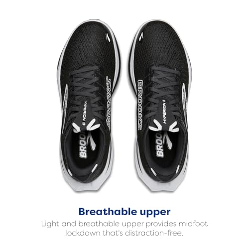 Brooks Women’s Hyperion 3 Neutral Running Shoe - Black/Grey/White - 8 Medium