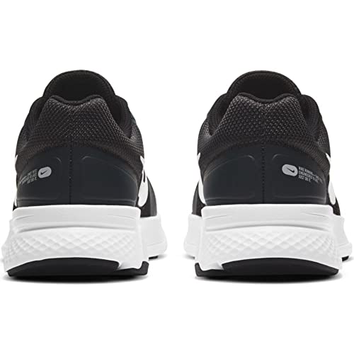 Nike Women's W Run Swift 2 Shoe, Black White Dk Smoke Grey, 8