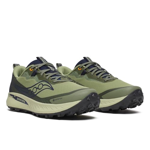 Saucony Women's Peregrine 15 Gore-Tex Waterproof Sneaker, Hemlock/Dusk, 7