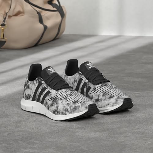 adidas Originals Men's Swift Run Shoe, Core White/Core White/Black, 12