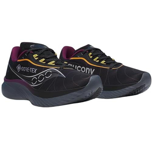 Saucony Women's Kinvara 15 GTX Sneaker, Black/Shadow, 10