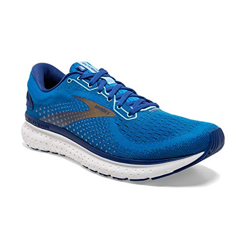 Brooks Mens Glycerin 18 Running Shoe - Blue/Mazarine/Gold - D - 14
