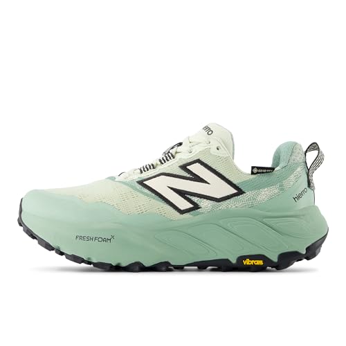 New Balance Women's Fresh Foam X Hierro V9 Gore-TEX Trail Running Shoe, Mineral/Permafrost/Mosaic Green, 6.5 M