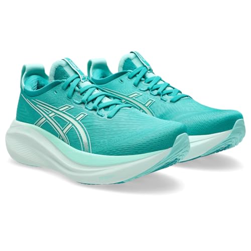 ASICS Gel-Cumulus 27 Black/Concrete, Wave Teal Illuminate Mint, 7 US