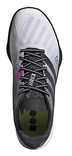 adidas Women's Terrex Speed Ultra Trail Running Shoe, Cloud White/Core Black/Solar Yellow - 7.5