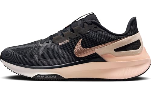 Nike Structure 25 Women's Road Running Shoes (DJ7884-008, Black/Crimson Tint) Size 6.5