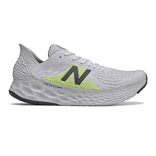 New Balance Women's Fresh Foam 1080 V10 Running Shoe, Light Aluminum/White/Lime Glo, 10 W US