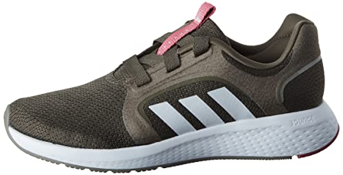 adidas Women's Edge Lux 5 Sneaker, Olive Strata/White/Pink Strata, 8