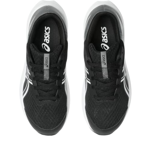 ASICS Kid's Patriot 14 GS Running Shoes, 7, Black/White