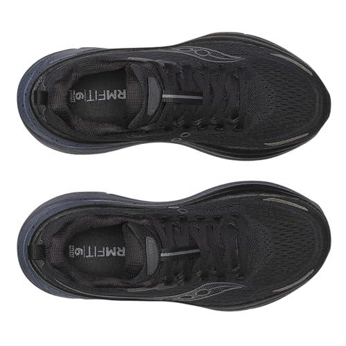 Saucony Womens Hurricane 25, Black/Shadow, 7.5