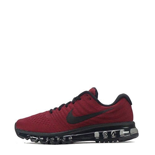 Nike Mens Air Max 2017 Low Top Lace Up Running Sneaker (9, Team Red/Black-Dark Grey)
