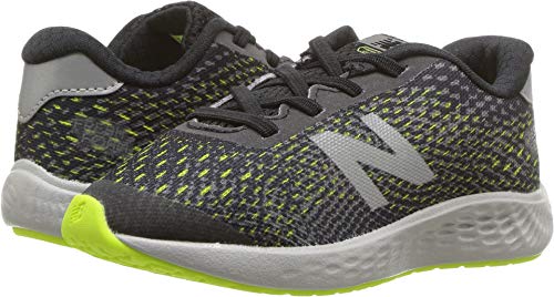 New Balance Kid's Fresh Foam Arishi Nxt V1 Bungee Running Shoe, Black/Hi Lite, 2 Wide Infant
