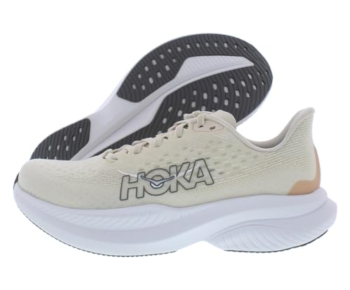 HOKA ONE ONE Mach 6 Womens Shoes Size 8.5, Color: Eggnog/Vanilla
