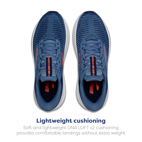 Brooks Men’s Revel Max Neutral Running & Walking Shoe - Beacon Blue/Moonlight/Orange - 11 Medium