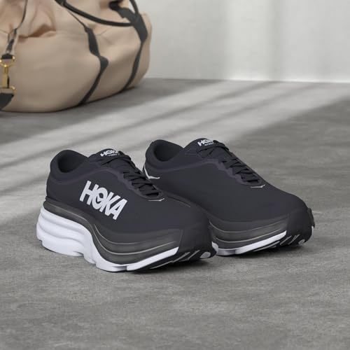 HOKA ONE ONE Bondi 8 Mens Shoes Size 8.5, Color: Black White
