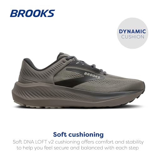 Brooks Men’s Anthem 8 Neutral Running Shoe - Rock Ridge/Grey/Coconut - 9.5 Medium