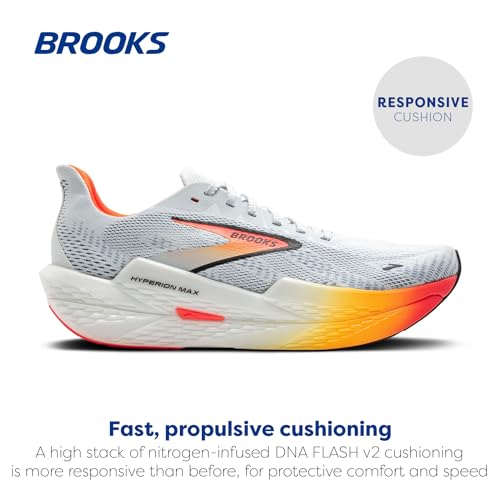Brooks Women’s Hyperion Max 2 Neutral Running Shoe - Illusion/Coral/Black - 11 Medium