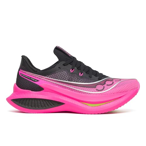 Saucony Women's Endorphin Pro 5 Sneaker, Black/Shock, 8