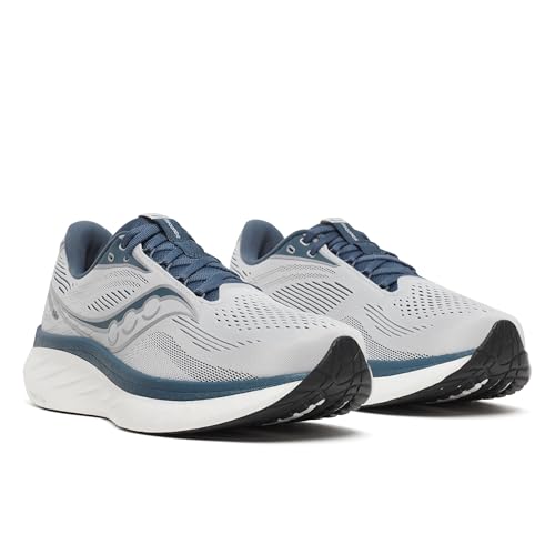 Saucony Men's Ride 18 Sneaker, Cloud/Dusk, 12