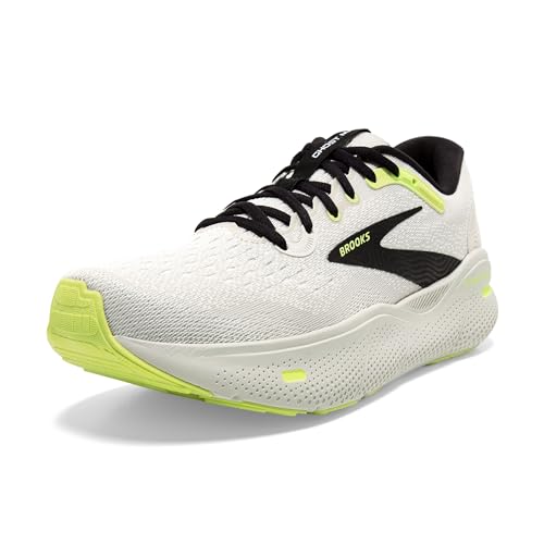 Brooks Men’s Ghost Max Cushion Neutral Running & Walking Shoe - Grey/Black/Sharp Green - 11.5 Medium