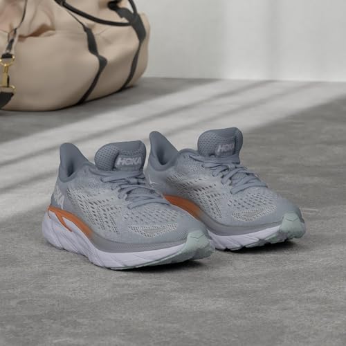 HOKA ONE ONE Clifton 8 Wide Womens Shoes Size 8.5, Color: Blue Fog/Plein Air - alternate view 2