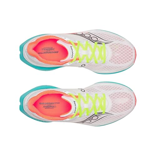 Saucony Men's Endorphin Speed 5 Sneaker, White/Mutant, 10