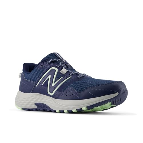 New Balance Men's 410 V8 Trail Running Shoe, Nb Navy/Vintage Indigo/Melon Water, 9.5 M