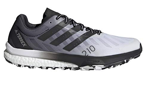 adidas Women's Terrex Speed Ultra Trail Running Shoe, Cloud White/Core Black/Solar Yellow - 7.5