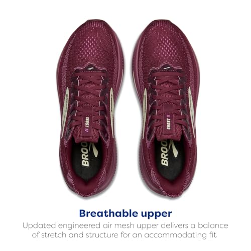 Brooks Women’s Ghost 17 Neutral Running Shoe - Burgundy/Pink/Green - 7.5 Medium - alternate view 4