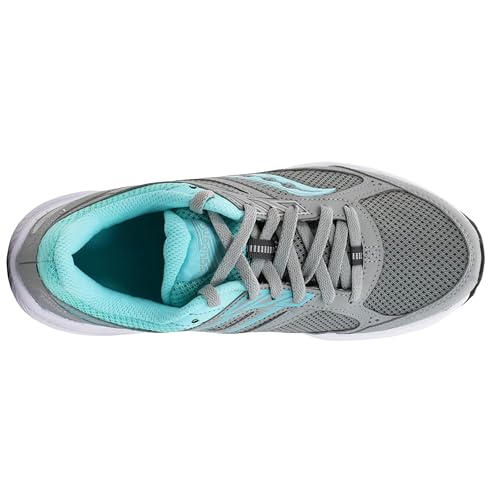 Saucony Women's Cohesion 14 Sneaker, Fog/Paradise, 12 Wide