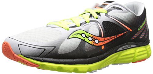 Saucony Men's Kinvara 6 Running Shoe, White/Citron/Orange,11.5 M US