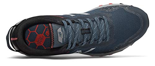 New Balance Men's Fresh Foam Arishi V1 Trail Running Shoe, Stone Blue/Black/Toro Red, 10 XW US