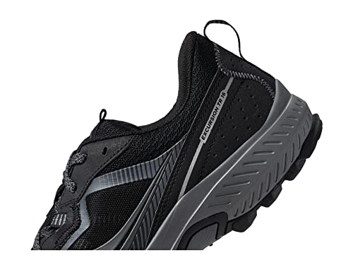 Saucony mens Excursion Tr16 Trail Running Shoe, Black/Charcoal, 9.5 US