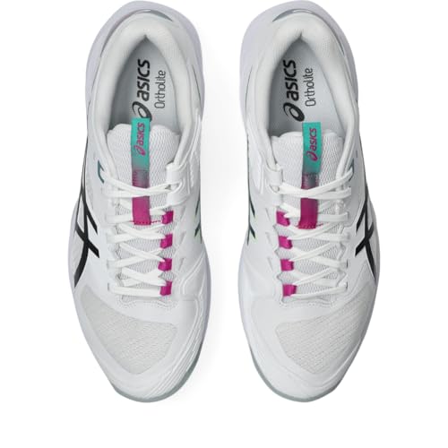 ASICS Men's Solution Speed FlyteFoam 4 Tennis Shoes, 10, White/Digital Sakura