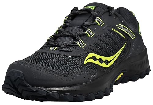 Saucony Men's Versafoam Excursion TR13 Trail Running Shoe, GREY/CITRON, 10 M US