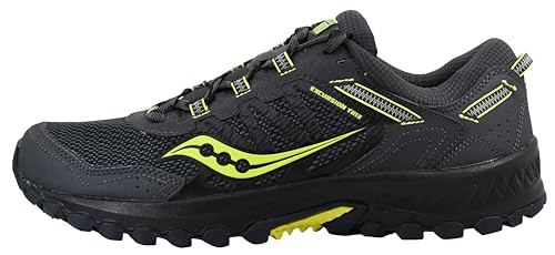 Saucony Men's Versafoam Excursion TR13 Trail Running Shoe, GREY/CITRON, 10 M US