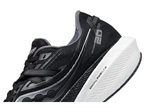 Saucony Men's Triumph 20 Running Shoe, Black/White, 11.5